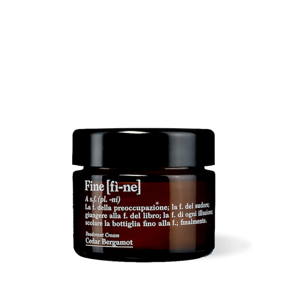 Cedar Bergamot Naturdeocreme von FINE, 50 g Verpackung
