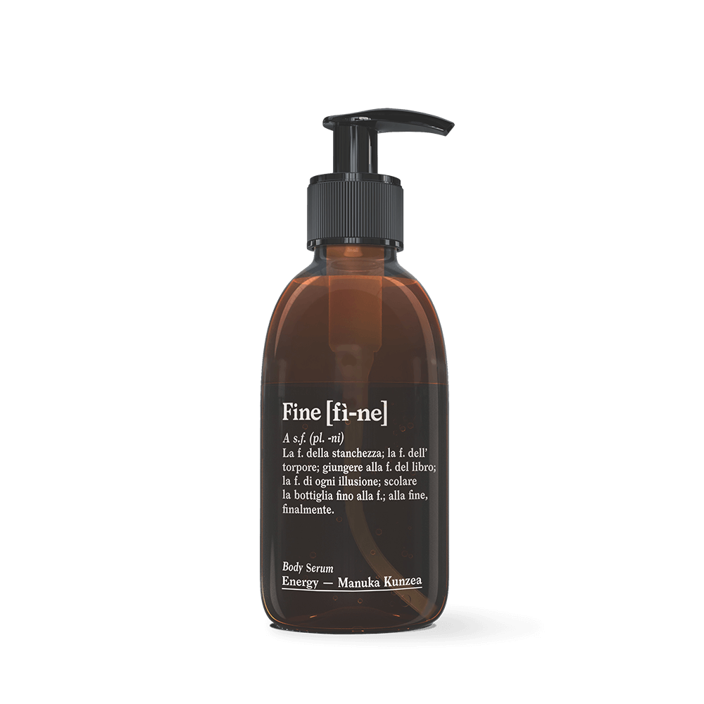 Energy Hyaluron Body Serum von FINE, 200 ml Verpackung