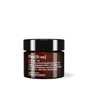 Vetiver Geranium Naturdeocreme von FINE, 50 g Glastiegel