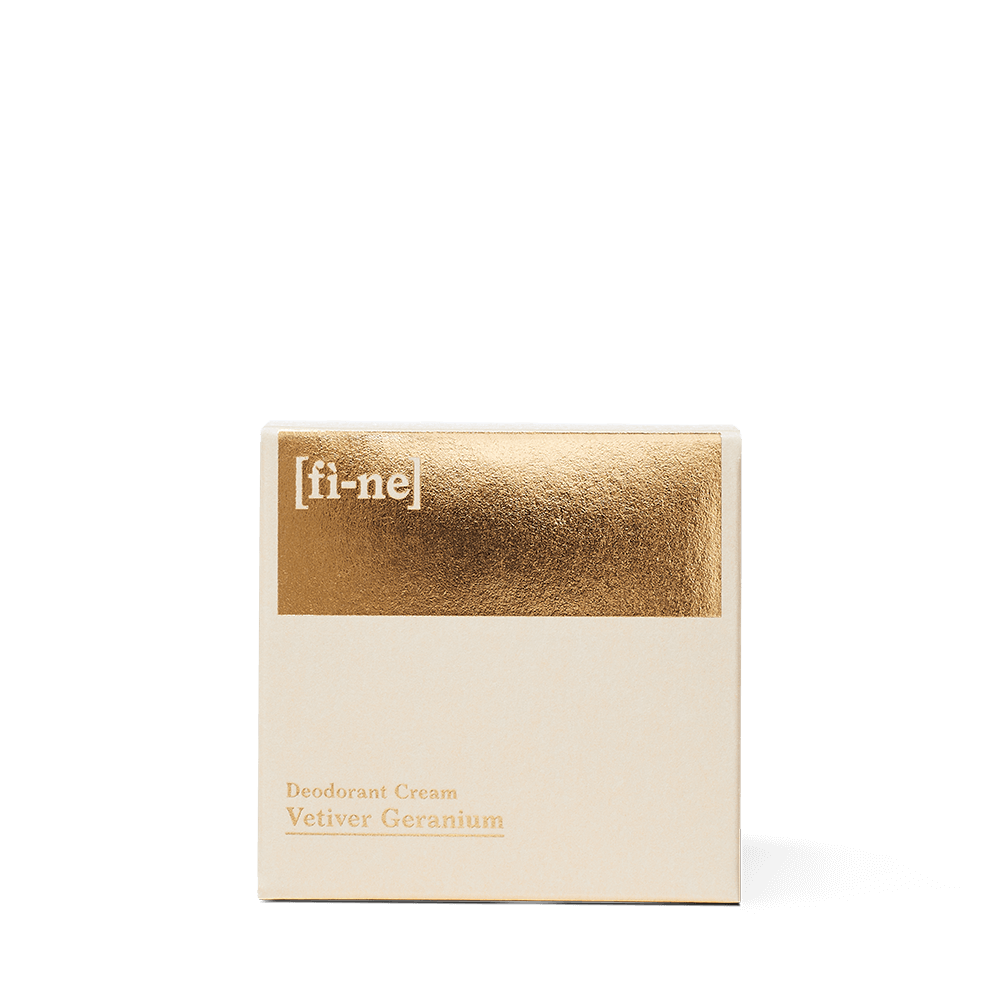 Vetiver Geranium Naturdeocreme von FINE, 50 g Glastiegel
