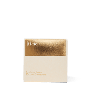 Vetiver Geranium Naturdeocreme von FINE, 50 g Verpackung